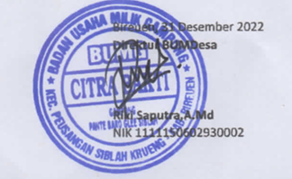 Stempel Resmi BUMDes Citra Bakti